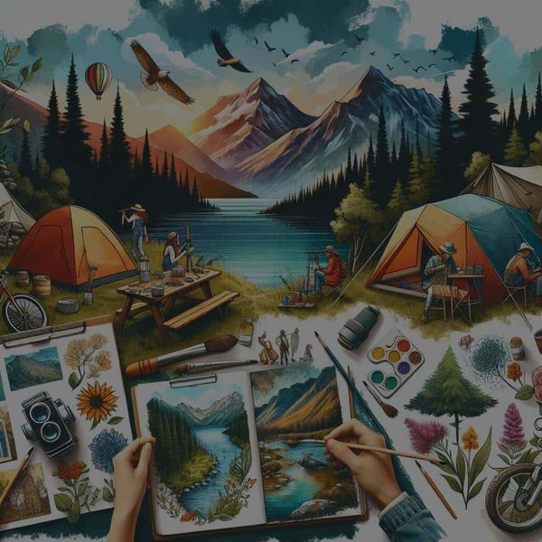 Quelles activités mêlant art et nature proposer lors d'un camping créatif?